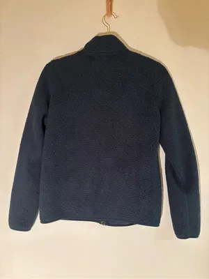 Uniqlo Women's Dark Navy Teddy Fleece Zip Jacket thumbnail 3