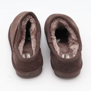 Cushionaire Slippers Women 8.5 Suede Memory Foam Mules Brown Faux Fur Excellent thumbnail 4