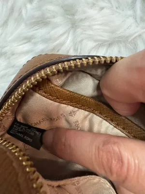 Michael Kors Brown MK Monogram Crossbody with Gold Chain thumbnail 6