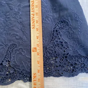 Abercrombie &‎ Fitch Off the Shoulder Blue Embroidered Loose Fit Dress Small thumbnail 9