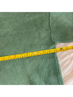 Aerie Cozy Ribbed Knit Crewneck Sweater RN: 54485 In Green, Woman’s Size Small thumbnail 4
