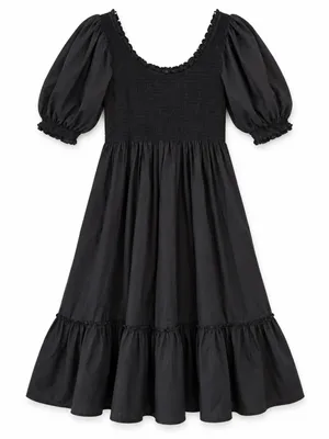 Hill House Home The Nap Dress Womens Large Black Excellent Athena Puff Sleeve thumbnail 3