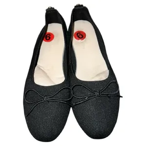 Black Ballet Flats with Bow. New Size 6 thumbnail 3
