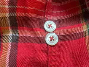 Polo by Ralph Lauren linen silk blend red Plaid Button-Down Shirt thumbnail 7