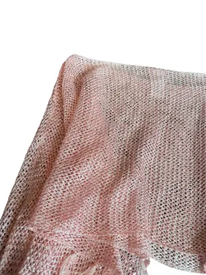 Edikted Sequin Fringe Knit Poncho Pink Flowy Flattering Size XS/Small NWOT thumbnail 11