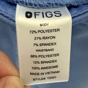 Figs Scrubs Pants Women’s Med Utility Nursing Blue Cargo Drawstring Pull On thumbnail 2