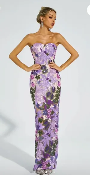 Purple prom dress thumbnail 1