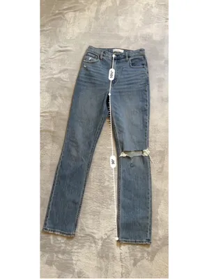 Women's Abercrombie & Fitch Blue 90s Straight Leg Jeans Size 26 thumbnail 5