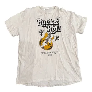 Tres Bien Rock & Roll Graphic T-Shirt in Beige, Size M/L​​ thumbnail 1