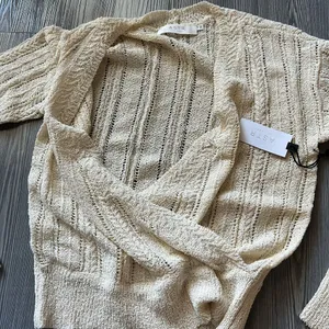 Astr The Label Knit Sweater Womens Small Wrap Front Cream thumbnail 4