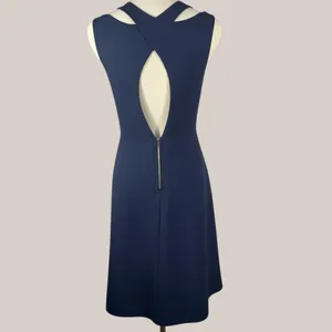 Ya Los Angeles Fit and Flare Navy Blue Dress Size M thumbnail 6