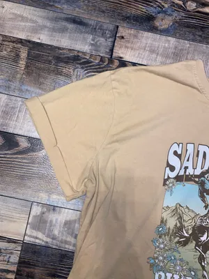 Maurices Rodeo Graphic Tee in Tan with Blue & White Print thumbnail 5
