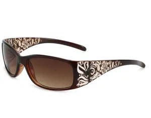 Brown women sunglasses UV 400 protection hand polished thumbnail 1
