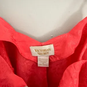 Vintage Coral Gold Label Victoria'S Secret Paisley Print Mini Slip Dress thumbnail 5