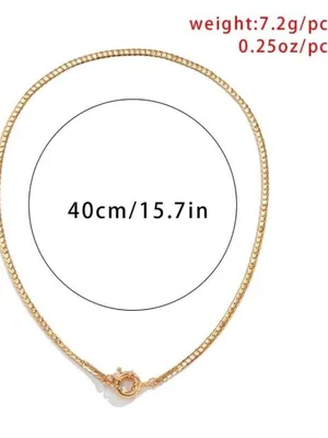 18K Gold Plate Snake Charm Holder Necklace Stainless Steel Womens Jewelry Trendy thumbnail 8