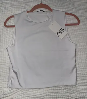 ZARA White Crop Top thumbnail 1