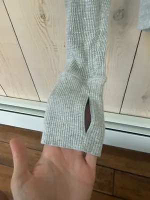 Aerie Waffle Knit Cropped Long Sleeve thumbnail 4