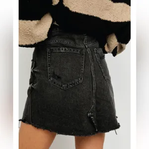 Free People‎ | Brea Cut Off Skirt | Faded Black size 29 NWT thumbnail 2