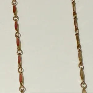 Gold Tone Thin Long Necklace Jewelry‎ thumbnail 2