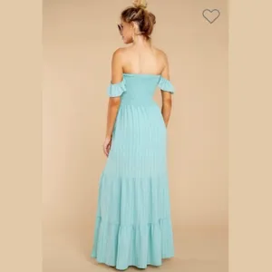 ✨ Red Dress Boutique ABOVE AVERAGE AQUA STRIPE MAXI DRESS✨ thumbnail 3