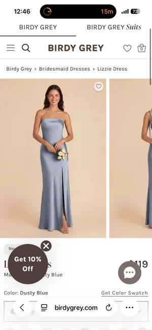 Birdy Grey Grey Bridesmaid Dress thumbnail 3