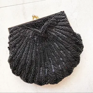 Vintage Black Beaded Evening Bag thumbnail 1