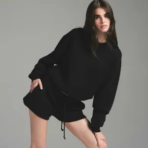 Skims Sweatshirt (Gar) Onxy crewneck pullover Onxy nwt size S thumbnail 3