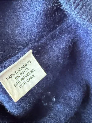 Philosophy Sweater Womens Medium Blue Cashmere Polka Dot Luxury Minimalist thumbnail 4