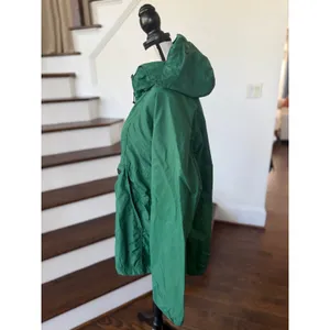 L.L. Bean Green Vintage Hooded Kangaroo Pocket Anorak Rain Jacket thumbnail 2