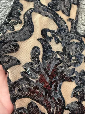 Super sexy sequin swimsuit or Bodysuit Black thumbnail 2