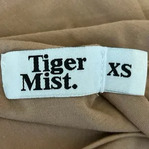 Tiger Mist Tan Brown Crew Neck Crisscross Back Strap One Piece Bodysuit Size XS thumbnail 3