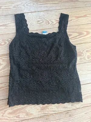 Hanky Panky Black Lace Tank Top size xl thumbnail 1