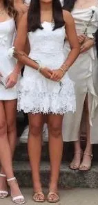 Milly Dress White Floral Mini thumbnail 1