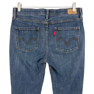 Levi's Straight 525 Jeans Women 29x31 Blue Perfect Waist Mid Rise Minimalist thumbnail 6