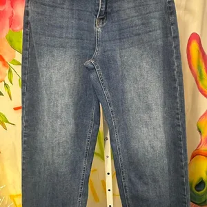 J49. Wax jean Navy blue low rise bootcut jeans thumbnail 1
