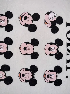 Disney White womens Tee with Mickey Mood Faces thumbnail 2
