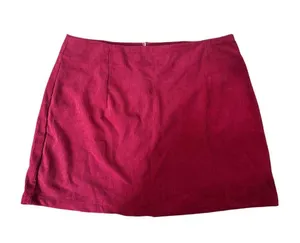 Halara High Waisted Y2K Mini Corduroy Stretch Casual Skirt Pomegranate Large thumbnail 4