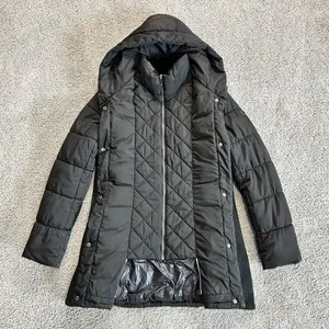 Calvin Klein Black Velvet-Trim Puffer size Medium thumbnail 4