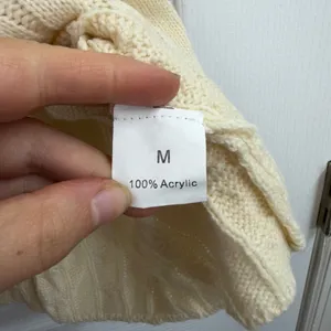 Aiwee‎ Fashion cream cable knit soft Crewcut acrylic relaxed stretch sweater M thumbnail 4