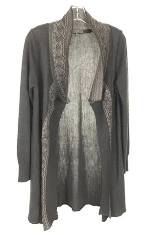 Womens Size Medium LO. RI. Made in Italy Wool Blend Longline Cardigan Sweater thumbnail 1