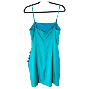 Lovers + Friends ELLIS MINI DRESS Lucky Charm Green Ruched Button thumbnail 6