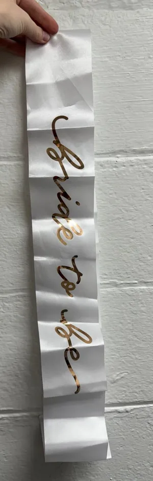 White Bride To Be Sash Size undefined thumbnail 1