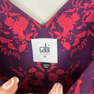 CABI Modern Cameo Magenta Face Figure Patterned Tank Top Size M thumbnail 9