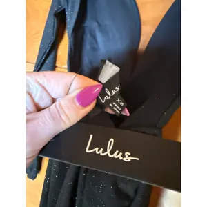 NWT Lulus Glamorous in Glitter Black Long Sleeve Backless Maxi Dress Gala Sz XS thumbnail 10