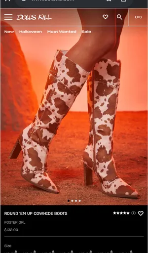 Dolls Kill Steve Madden Cowgirl Boots thumbnail 6
