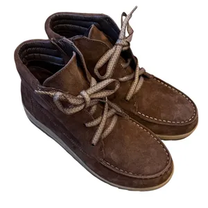 NWOT David Tate Chocolate Suede Chukka side zip forest Boots Y2K 7.5 thumbnail 1