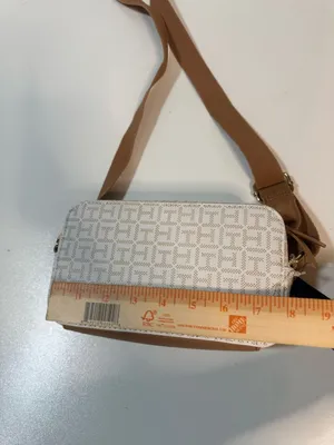 Tommy Hilfiger White Monogram Crossbody with Tricolor Stripe thumbnail 10