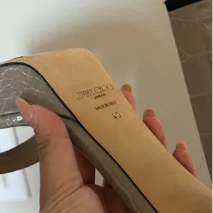 JIMMY CHOO‎ Platform Embossed Leather Sandals Size EU 40 thumbnail 4