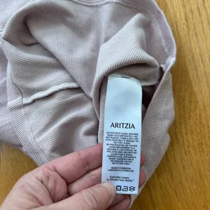 Aritzia Tna HomeStretch Rib Scoop‎ Neck Long Sleeve Top Pink Size 2XS XXS thumbnail 6