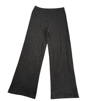 Fjäll Cashmere Knit Pants Women M Charcoal Grey Excellent Wide Leg Trousers thumbnail 1